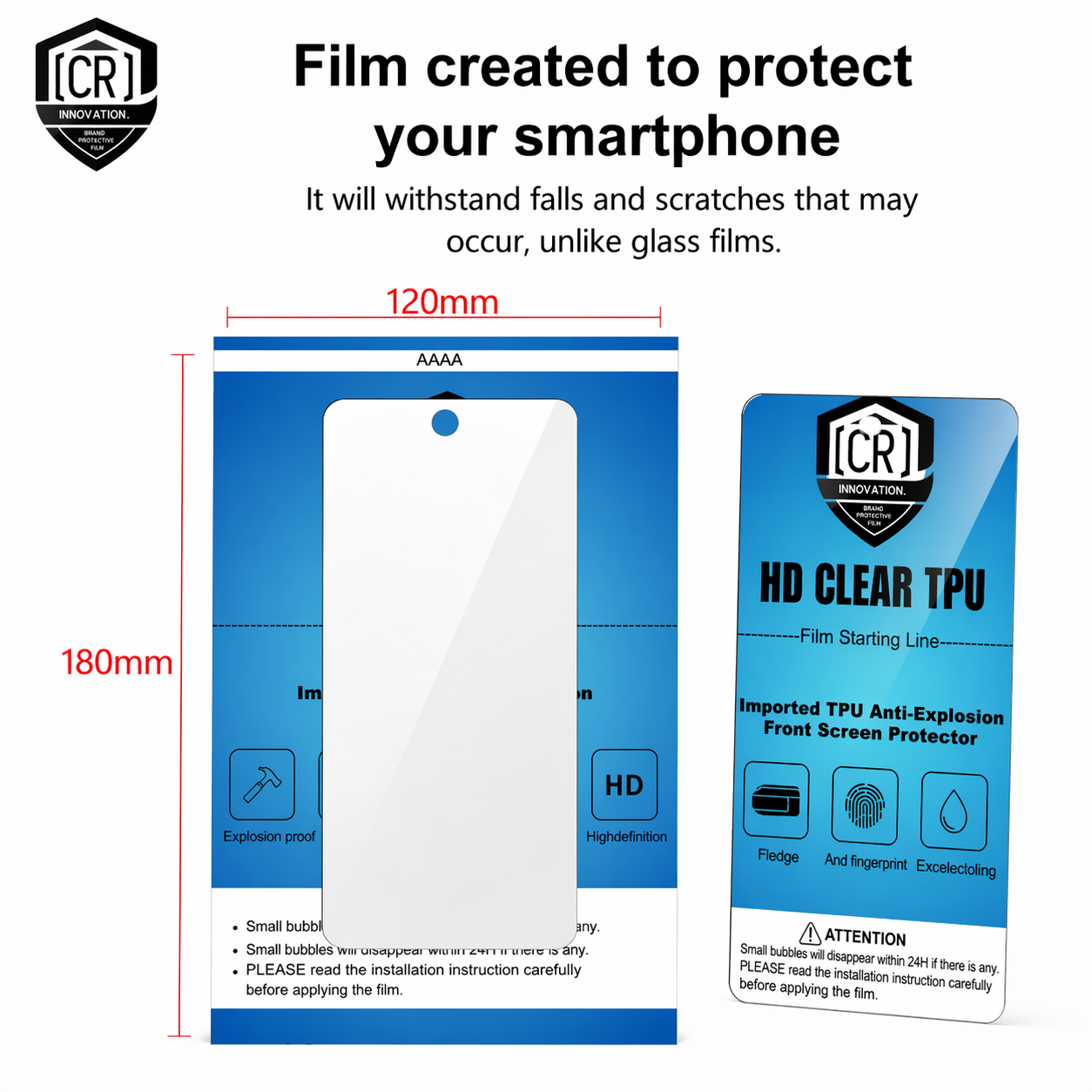 Caixa Película Tpu Hidrogel HD 50 Unidades