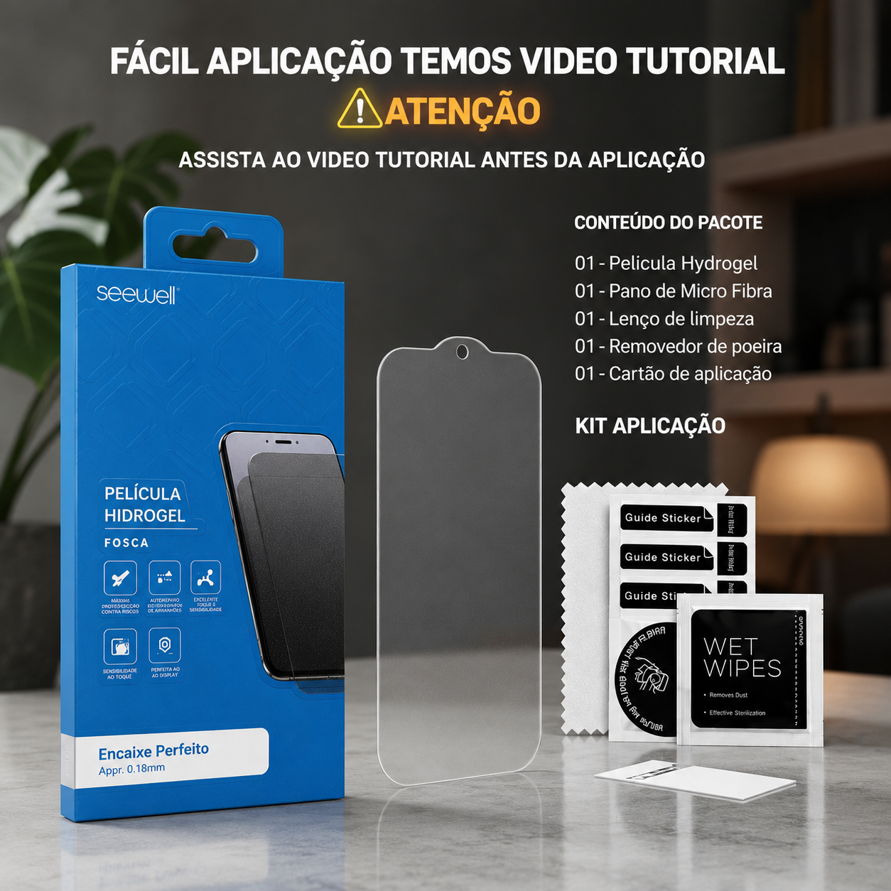 Película iPhone Hydrogel Fosca Sw Seewell - iPhone 16 Plus