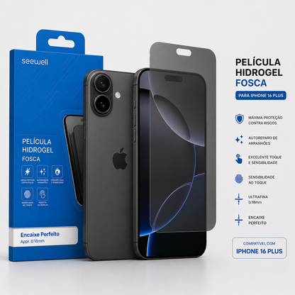 Película iPhone Hydrogel Fosca Sw Seewell - iPhone 16 Plus