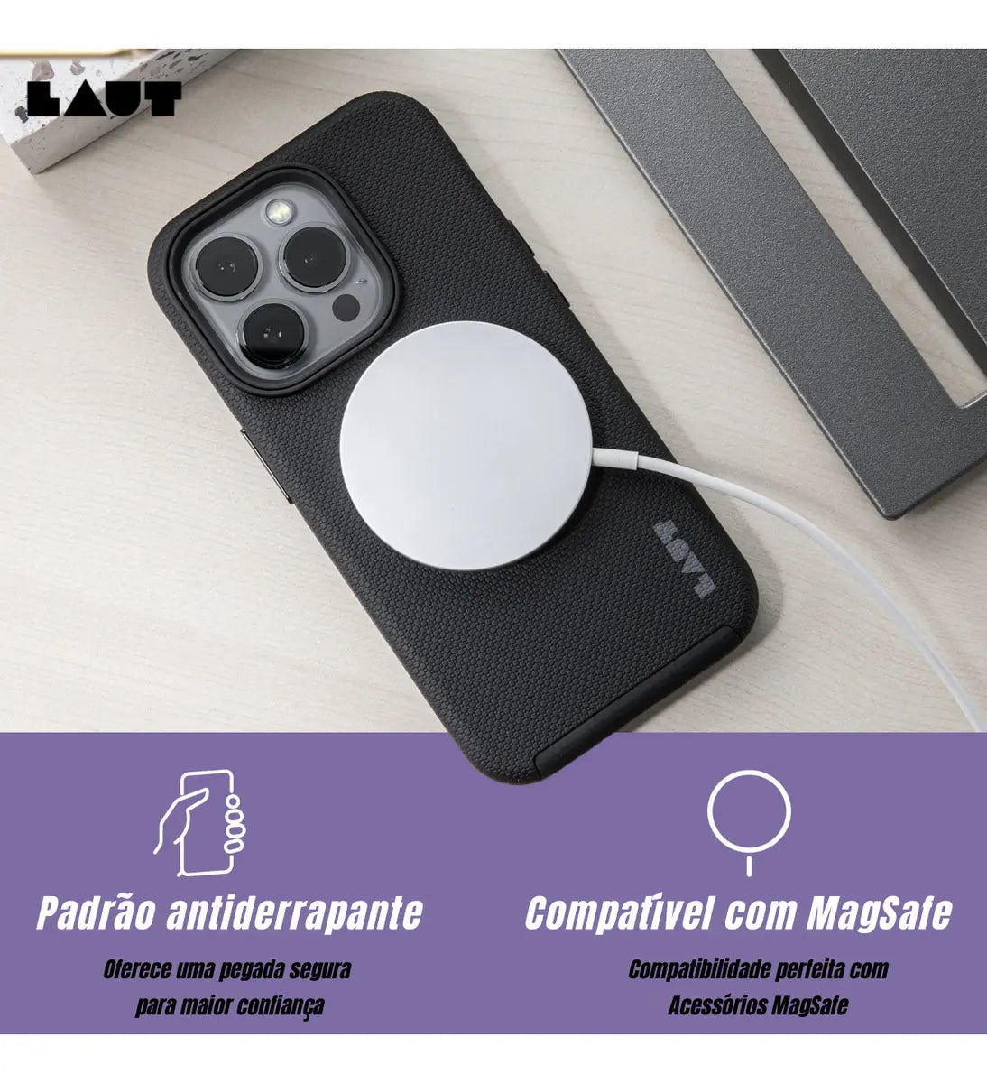 Case Laut iPhone 16 Pro Max - Shield Preta