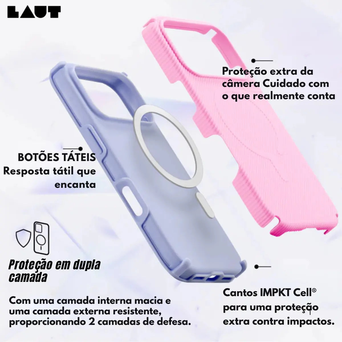 Case iPhone 17 - Laut Shield Flux Preto