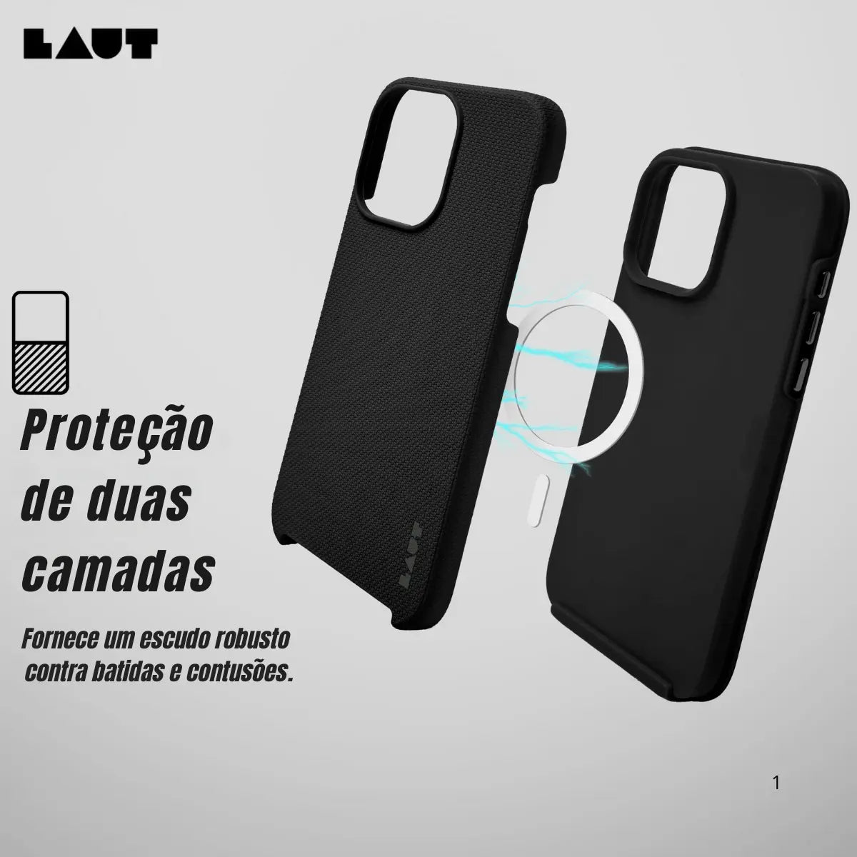 Case iPhone 16 Pro - Laut Shield Preto