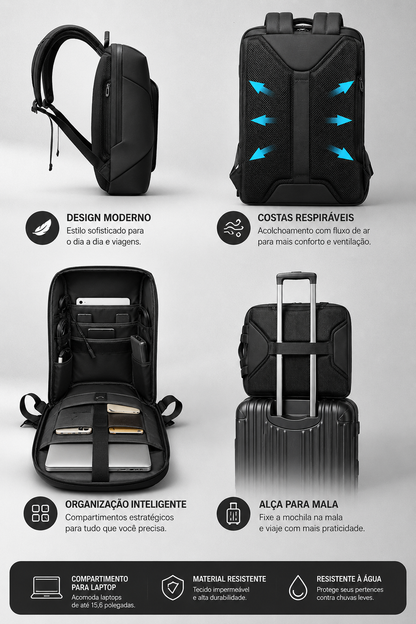 Mochila Executiva Slim Impermeável Katana - Seewell 2913